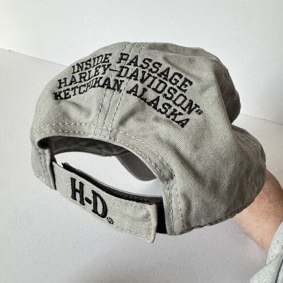 HARLEY DAVIDSON Hat Ketchikan Alaska Inside Passage Gray Baseball Embroidered - Picture 3 of 8